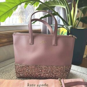 Kate Spade Mauve Glitter Tote